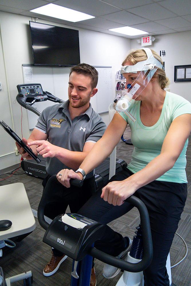 St. Louis exercise science degree program student in class
